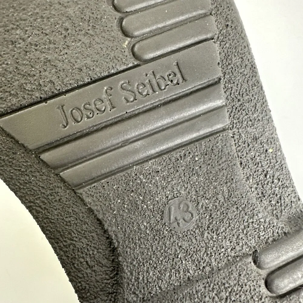 Josef Seibel Fisherman Flat Sandal Closed Toe Brown Leather Buckle 43‎ US 9.5-10